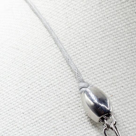 Vantel Silver Chain Pearl Quartz Daydreams Double Strand Charm Necklace - Picture 6 of 7